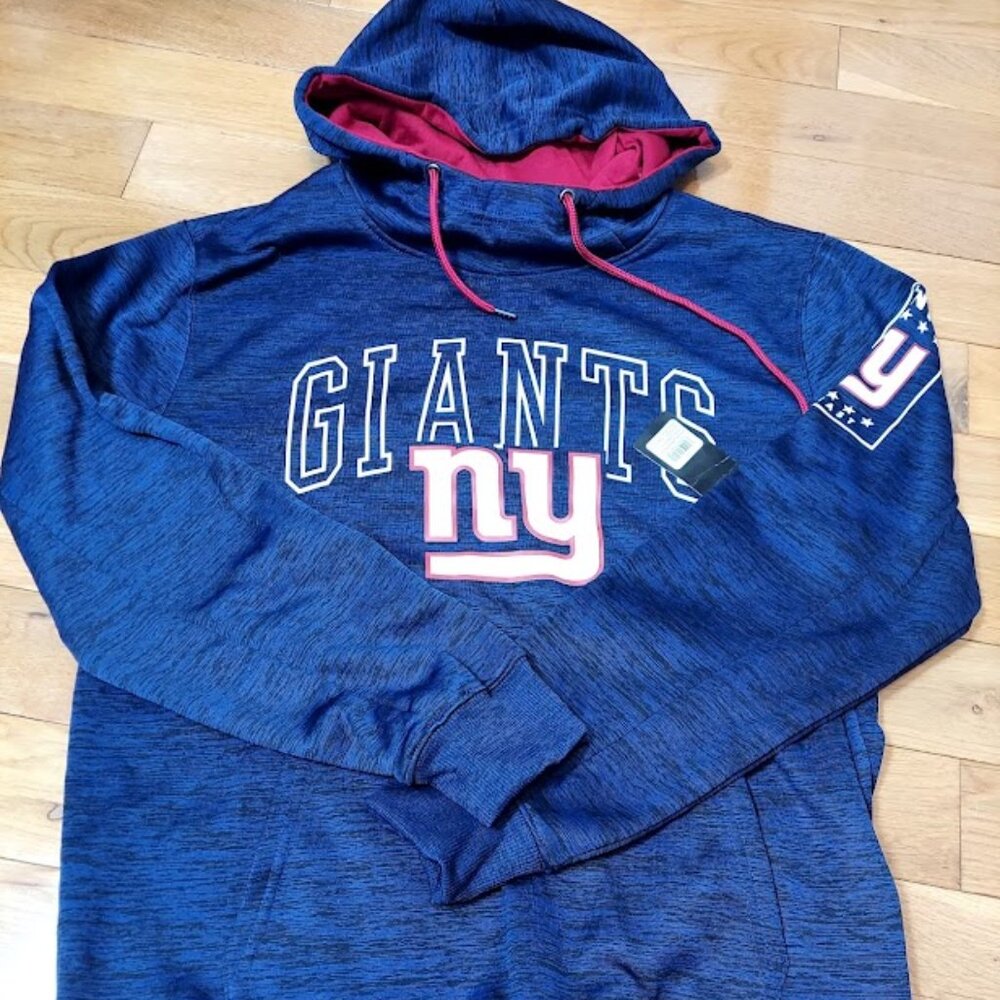 New York Giants NFL‎ Team Apparel Hoodie Med Blue New Pullover $85 - Picture 2 of 8